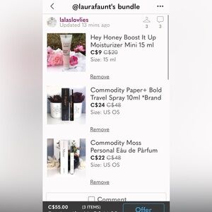 RESERVED for Laura: Bath & Body Bundle of 3 Commodity Paper Bold, Moss Personal+
